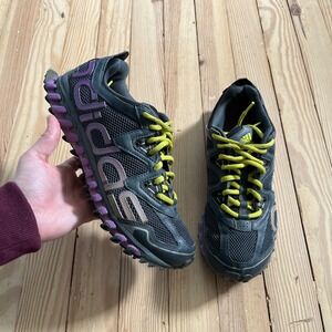 Adidas Vigor 2 TR Trail Running Shoes Grey Purple Lime Green G63030 Womens 8.5